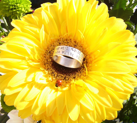 925/000 Silberring - Das Herz fliegt... Unikat