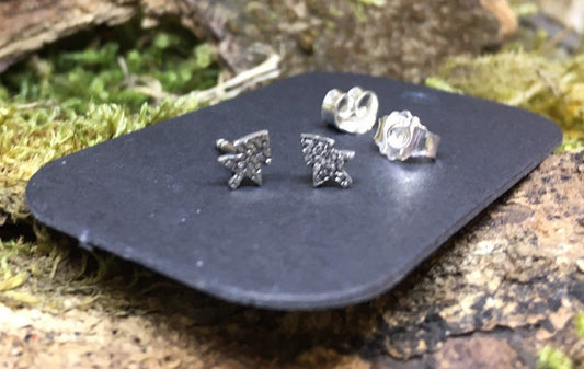 Baum Ohrstecker Silber Handarbeit