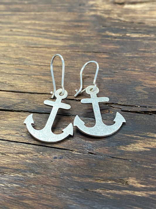 Silberne Anker Ohrringe