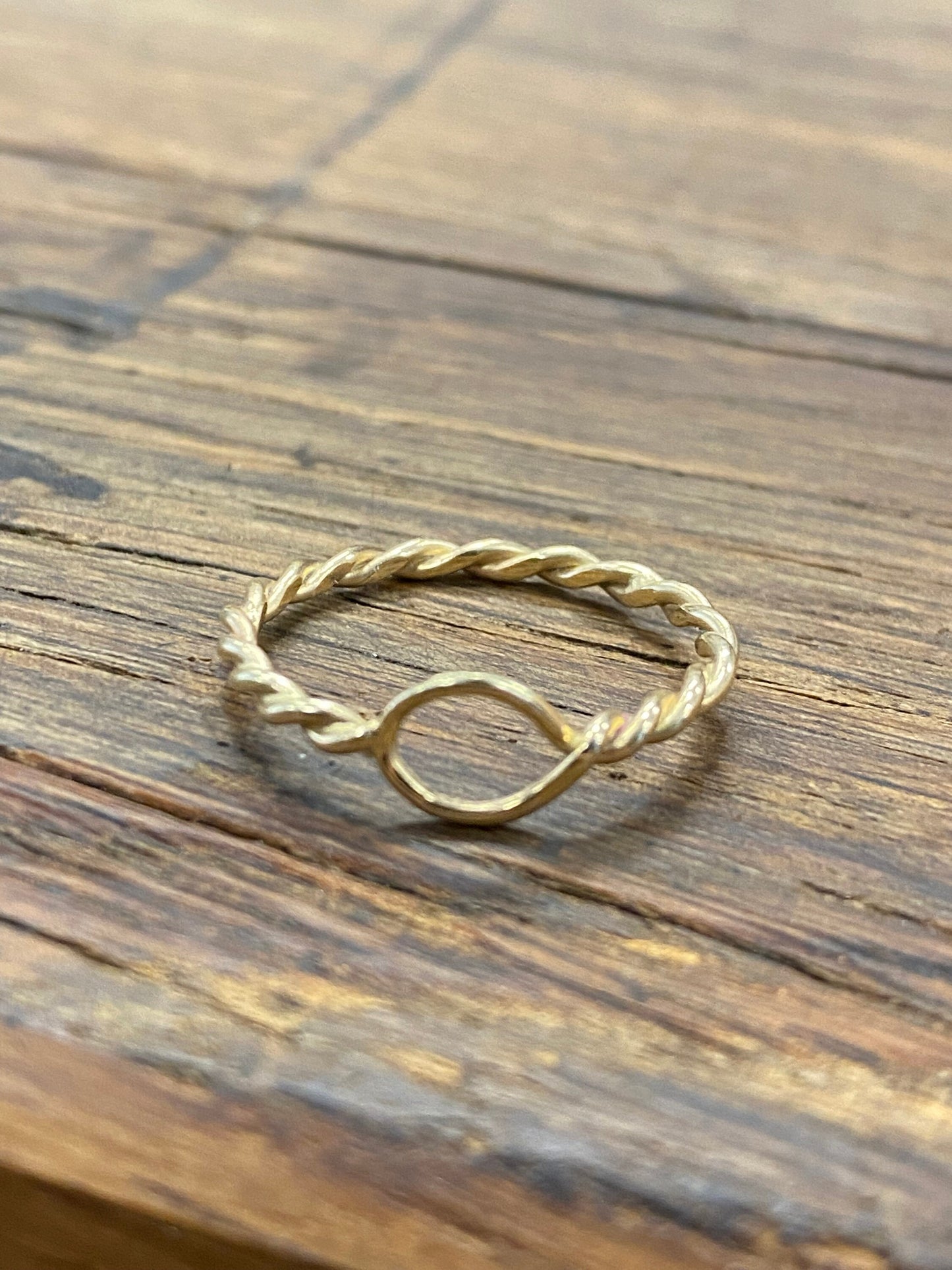 Gekordelter Ring in 585/000 Gelbgold