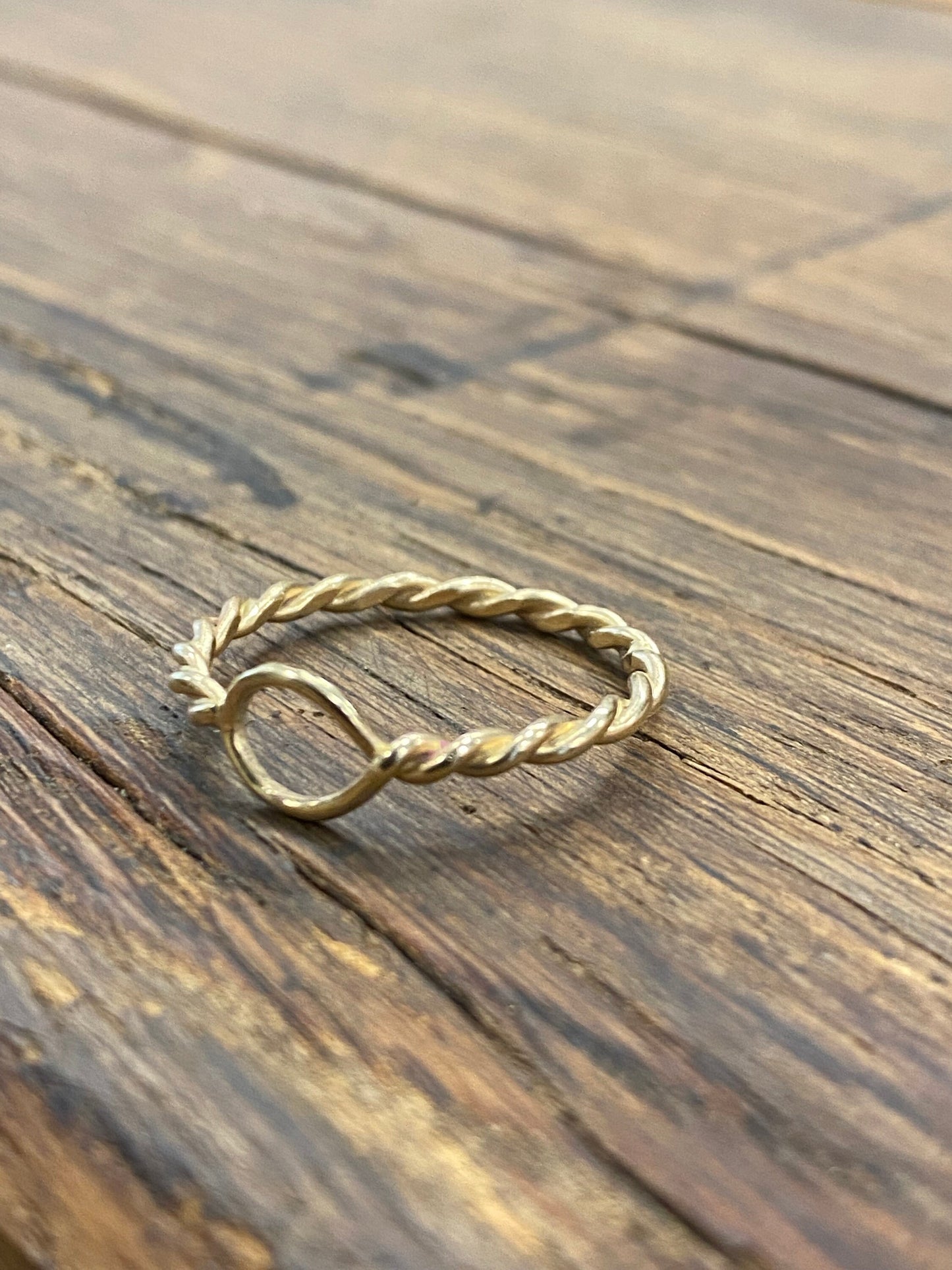 Gekordelter Ring in 585/000 Gelbgold