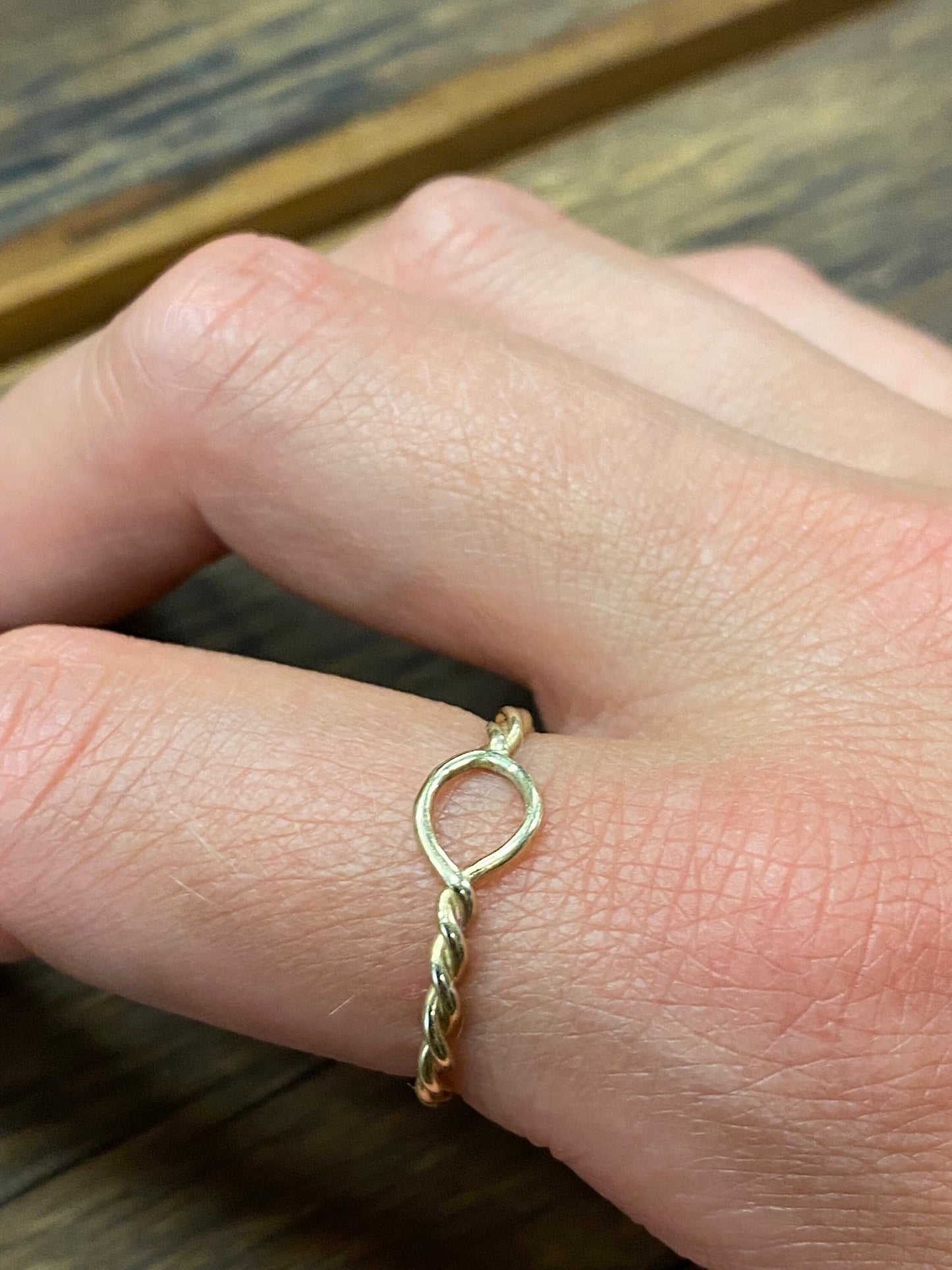 Gekordelter Ring in 585/000 Gelbgold