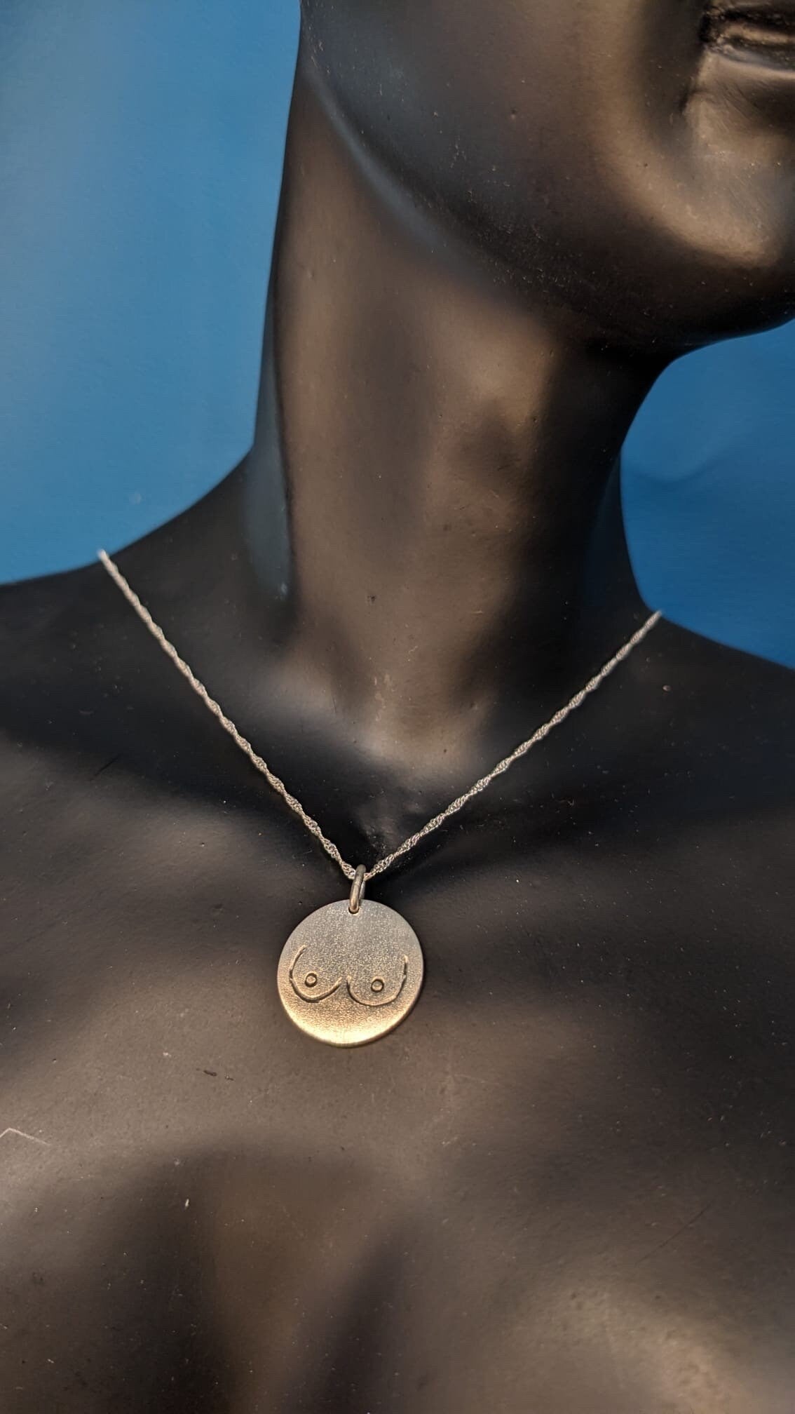 Brüste Kettenanhänger/boobies necklace Silber inkl. Silberkette
