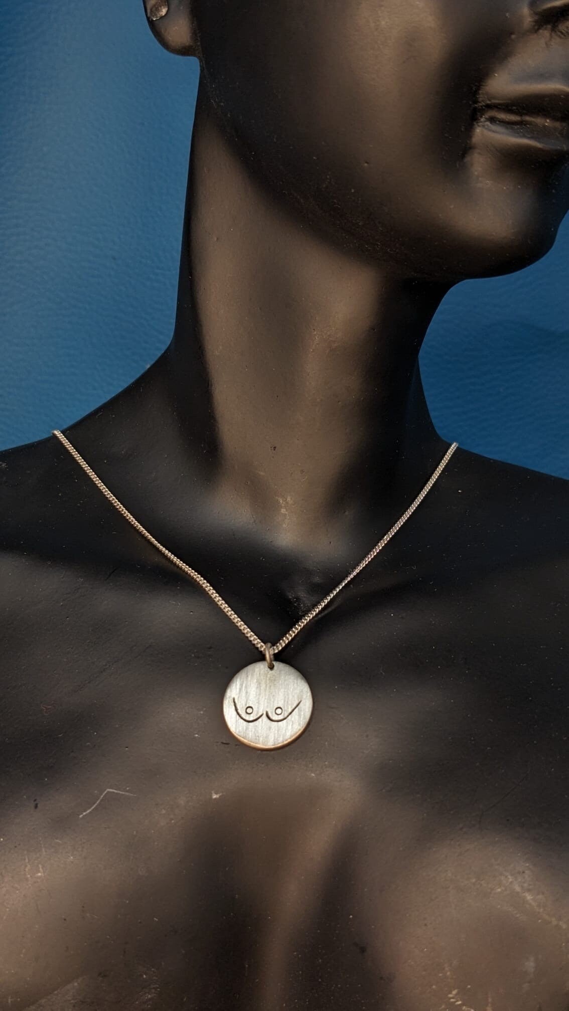 Brüste Kettenanhänger/boobies necklace Silber inkl. Silberkette