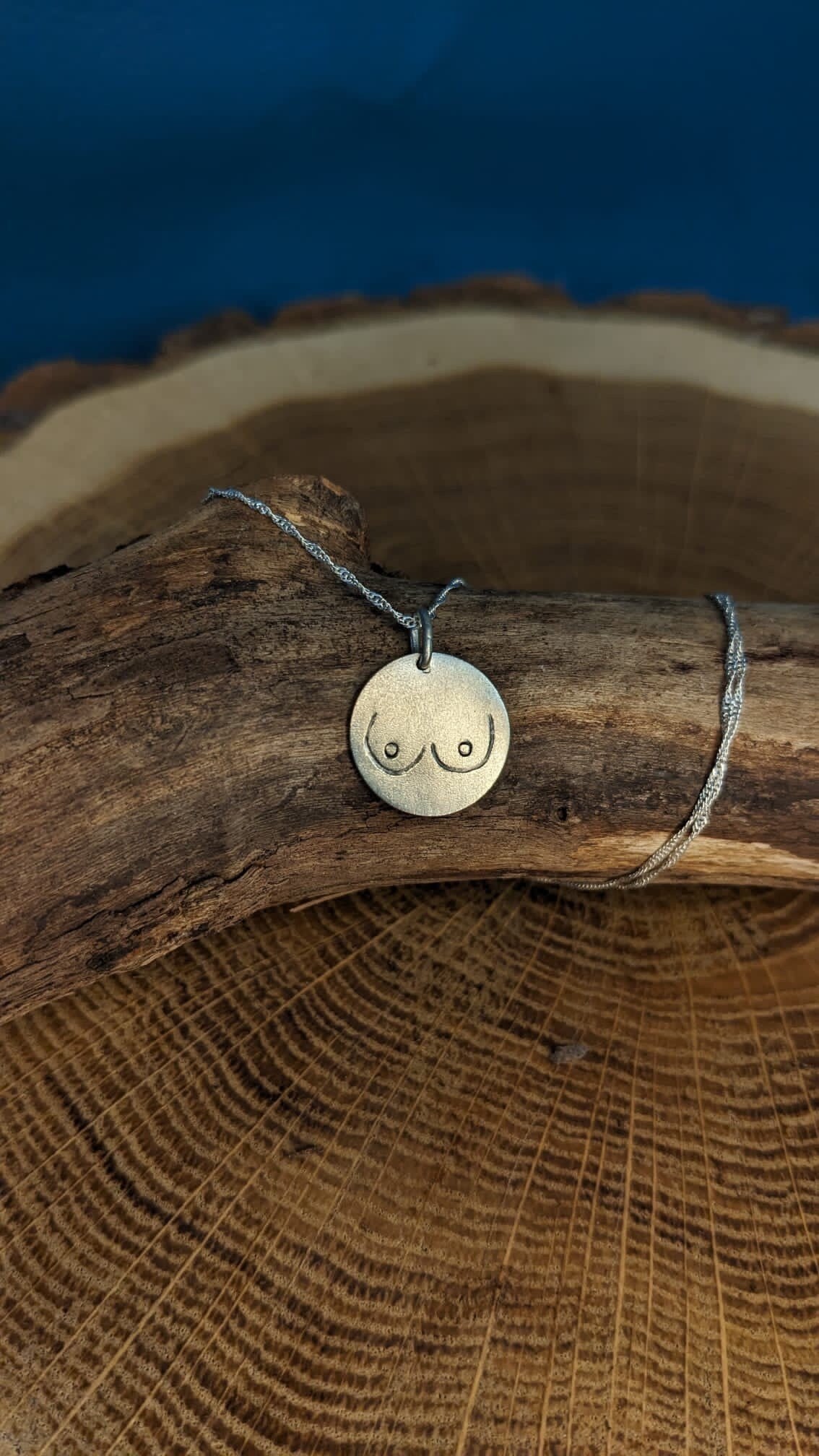 Brüste Kettenanhänger/boobies necklace Silber inkl. Silberkette