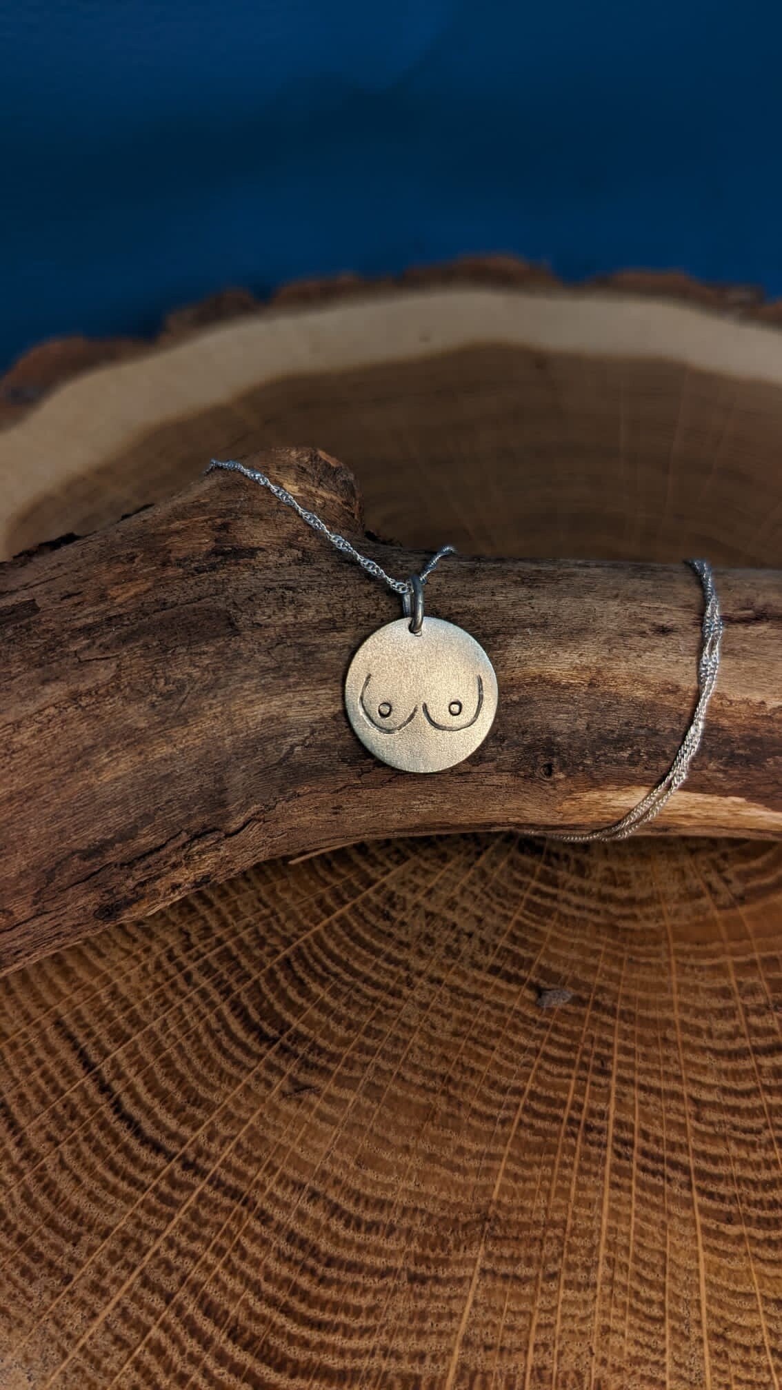 Brüste Kettenanhänger/boobies necklace Silber inkl. Silberkette
