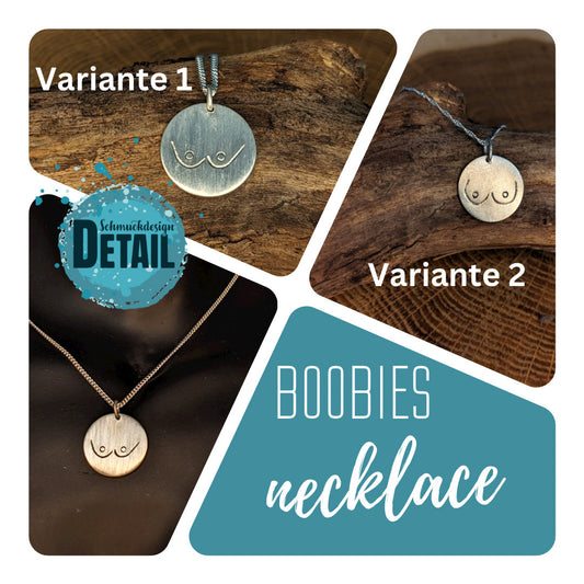 Brüste Kettenanhänger/boobies necklace Silber inkl. Silberkette