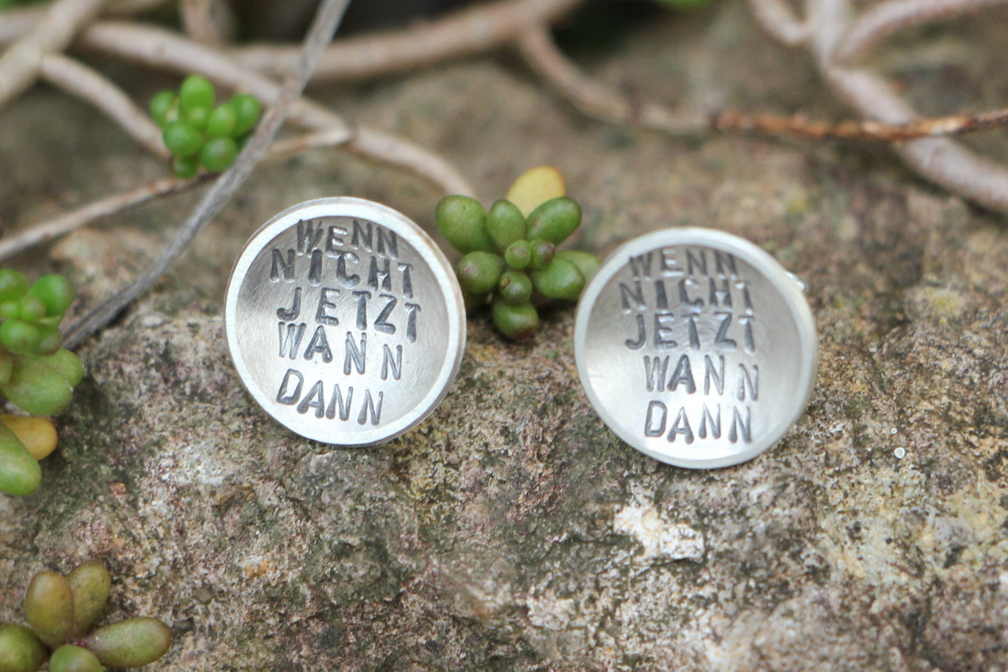 Ohrstecker "Wenn nicht jetzt, wann dann" Silber punziert