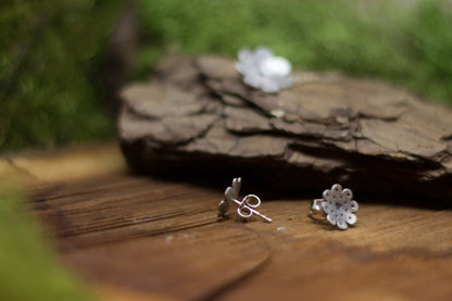 Schmuck-Set Blumenanhänger und Ohrstecker aus 925/000 Silber
