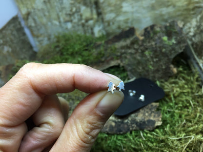Zauberwald Ohrstecker Silber Handarbeit
