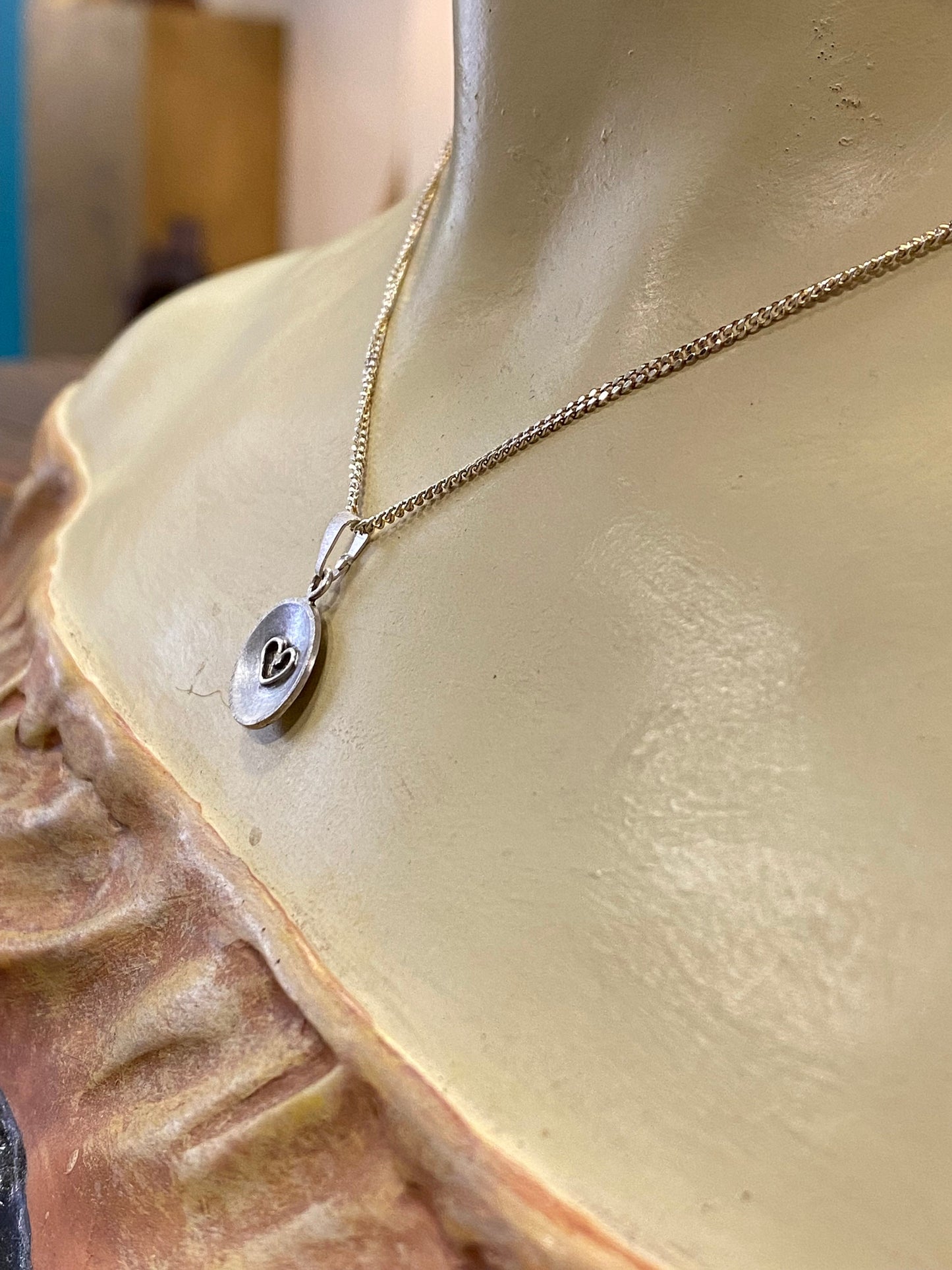 Kettenanhänger mit Herz aus 925/000 Silber