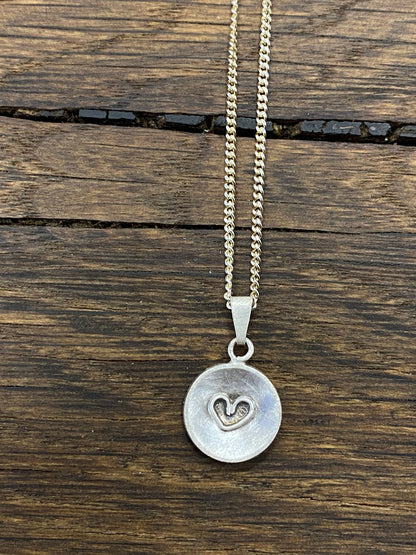 Kettenanhänger mit Herz aus 925/000 Silber
